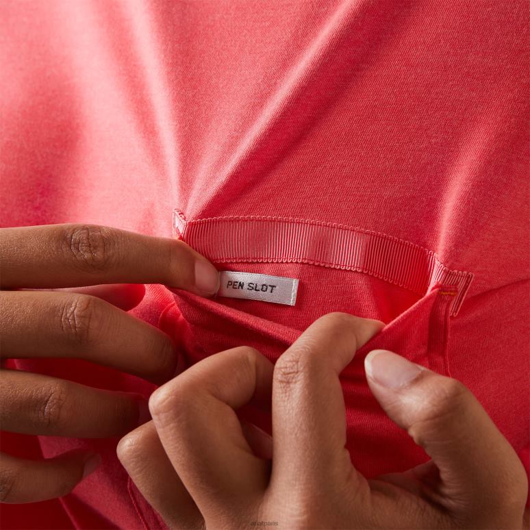 RJ66P3083 t-shirt graphique d'ouvrier de barres d'armature Ariat hauts baie de thé femmes