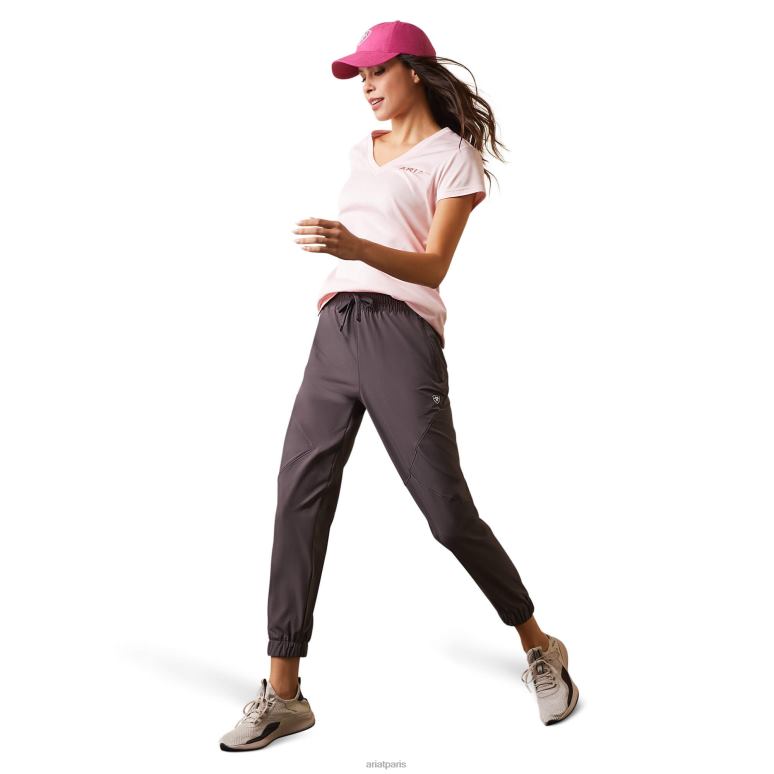 RJ66P3101 haut à logo lagon Ariat hauts blush corail femmes