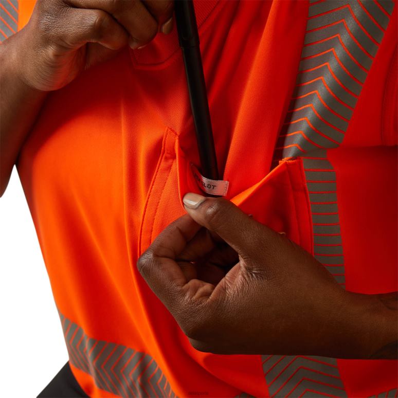 RJ66P3161 t-shirt ansi haute visibilité Ariat hauts salut visibilité orange femmes