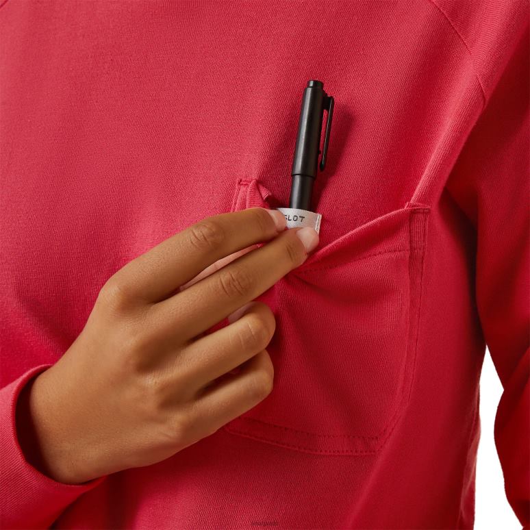 RJ66P3195 t-shirt à capuche rebar cottonstrong Ariat hauts baie de thé femmes