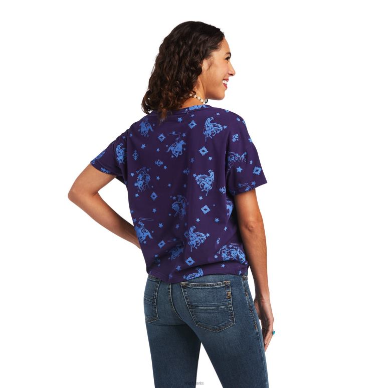 RJ66P3200 tee-shirt bluegrass Ariat hauts impression multiple femmes