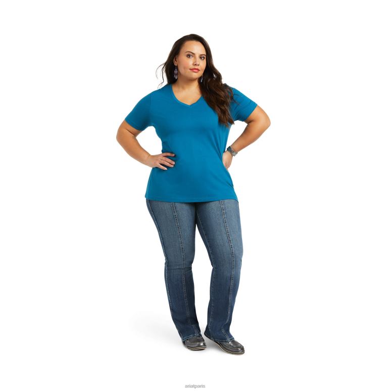 RJ66P3234 t-shirt élément Ariat hauts bleu de saxe femmes