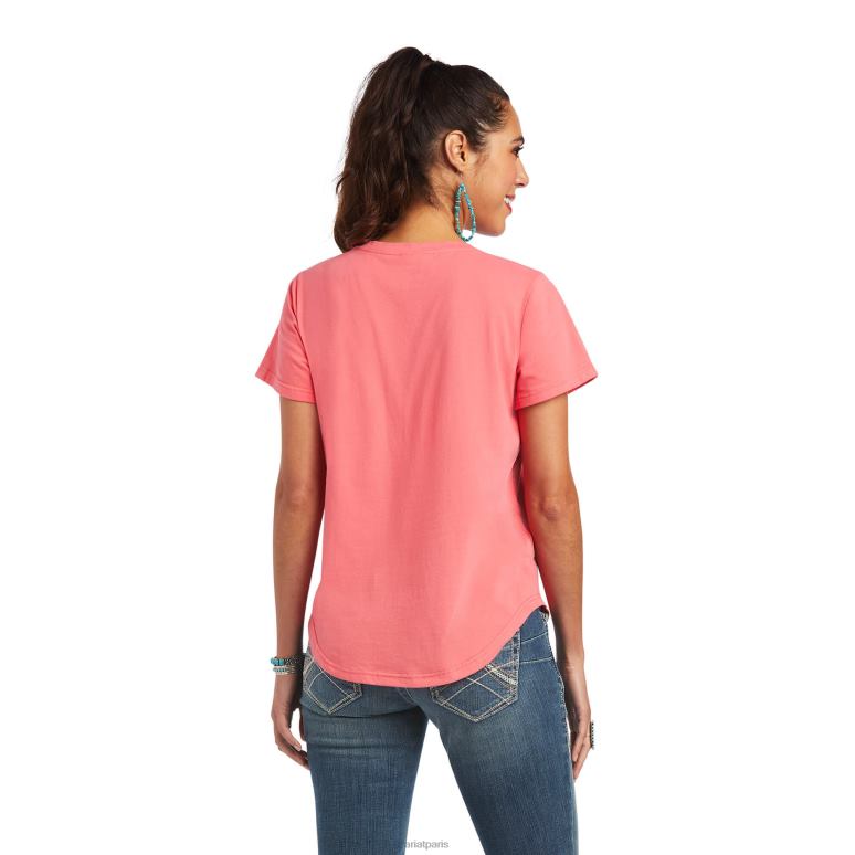 RJ66P3251 t-shirt machine verte Ariat hauts paradis des coraux femmes