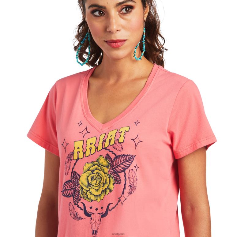 RJ66P3251 t-shirt machine verte Ariat hauts paradis des coraux femmes