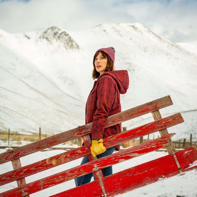 RJ66P3425 veste-chemise en flanelle Ariat hauts bois de rose femmes