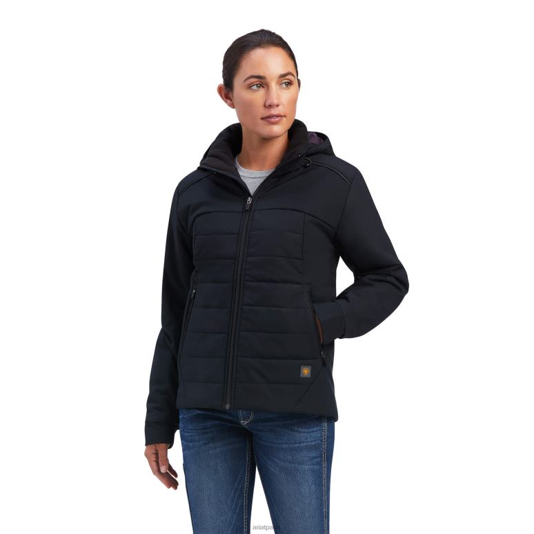 RJ66P3481 veste isolante en toile extensible Rebar Valkyrie Ariat hauts noir femmes