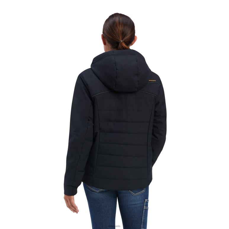 RJ66P3481 veste isolante en toile extensible Rebar Valkyrie Ariat hauts noir femmes