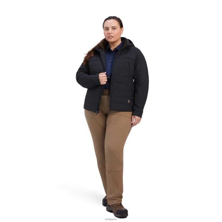 RJ66P3481 veste isolante en toile extensible Rebar Valkyrie Ariat hauts noir femmes