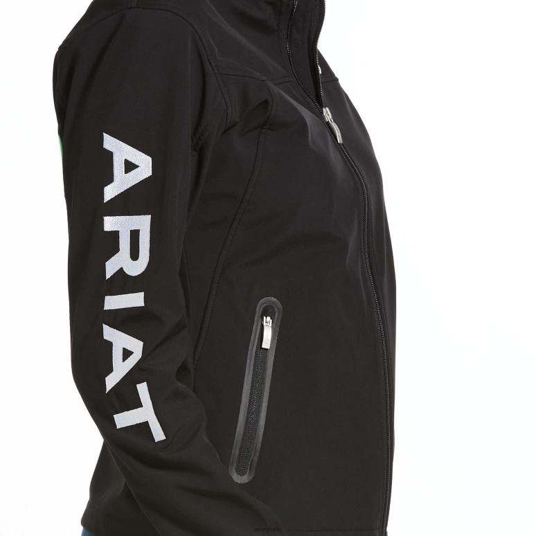 RJ66P3484 veste softshell classique de l'équipe usa/mex Ariat hauts noir femmes