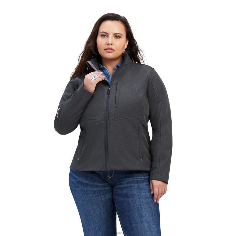 RJ66P3485 veste softshell équipe patriote Ariat hauts charbon de bruyère femmes