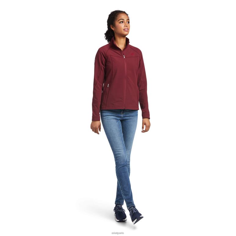 RJ66P3487 veste softshell agile Ariat hauts zinfandel femmes