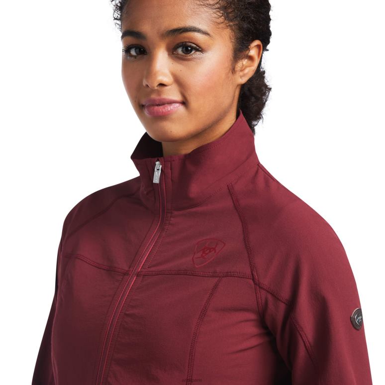 RJ66P3487 veste softshell agile Ariat hauts zinfandel femmes