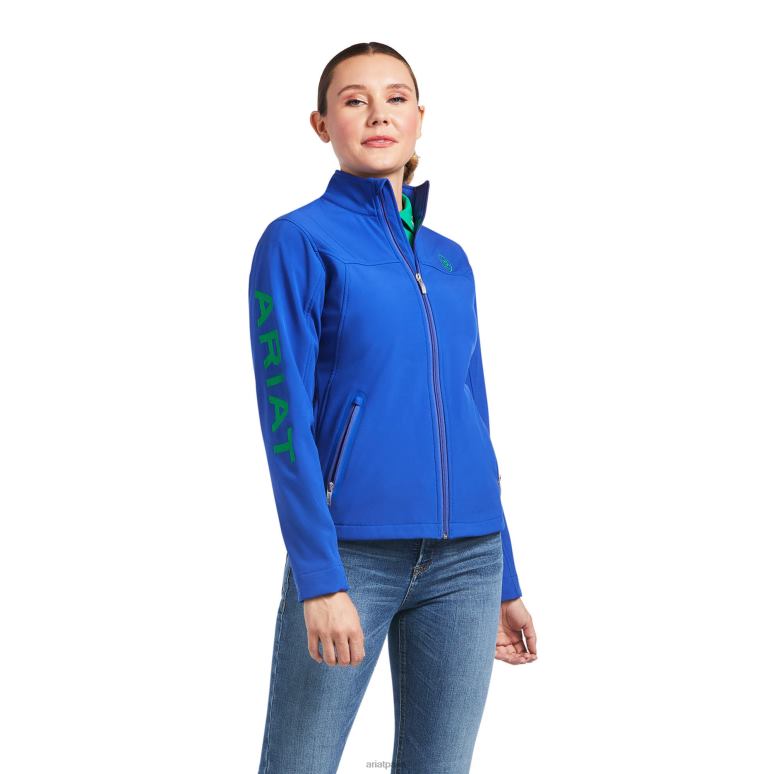 RJ66P3494 nouvelle veste softshell de l'équipe Ariat hauts bleu mazarin femmes