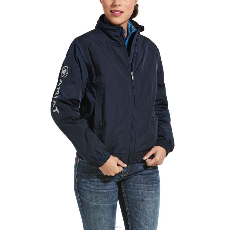 RJ66P3495 veste d'écurie Ariat hauts marine femmes