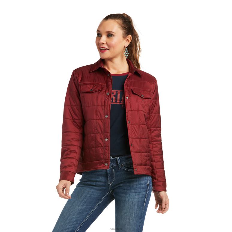 RJ66P3502 veste isolante style camionneur Ariat hauts Rhubarbe femmes