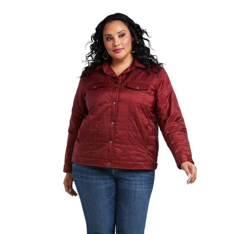 RJ66P3502 veste isolante style camionneur Ariat hauts Rhubarbe femmes