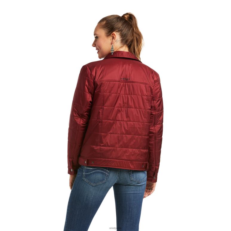 RJ66P3502 veste isolante style camionneur Ariat hauts Rhubarbe femmes