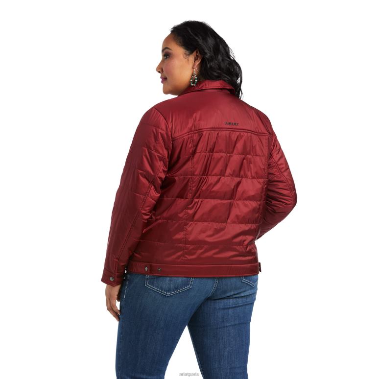 RJ66P3502 veste isolante style camionneur Ariat hauts Rhubarbe femmes