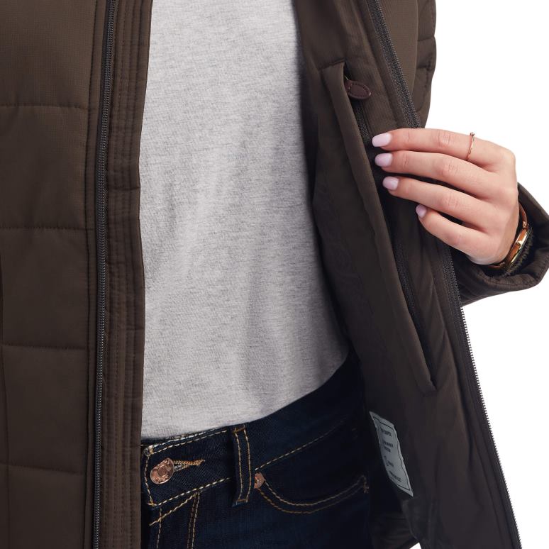 RJ66P3511 veste isolante crius Ariat hauts écorce de banian femmes