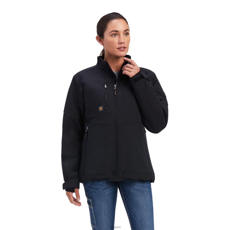 RJ66P3516 Veste isolante Durastretch Dri-Tek pour barres d'armature Ariat hauts noir femmes