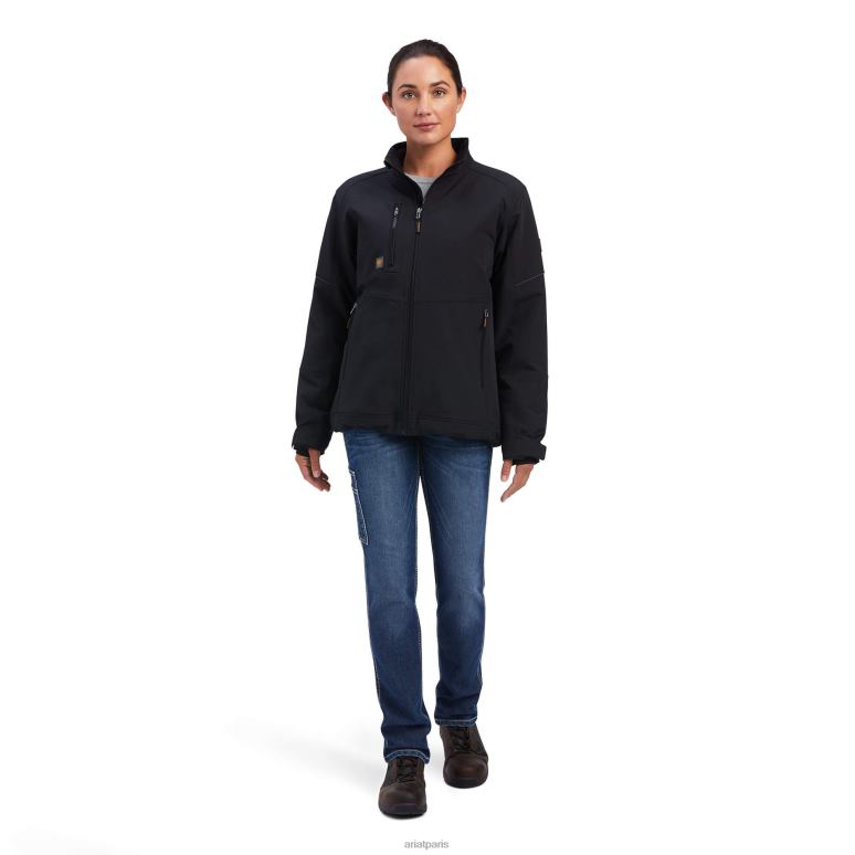 RJ66P3516 Veste isolante Durastretch Dri-Tek pour barres d'armature Ariat hauts noir femmes