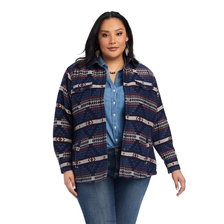 RJ66P3519 veste-chemise Ariat hauts sommet de la montagne jcd femmes