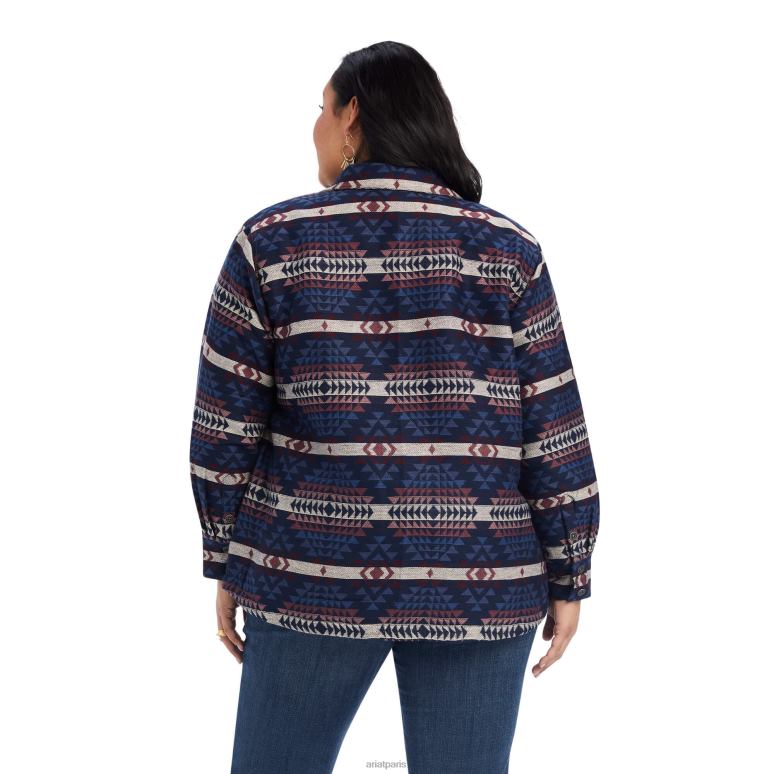RJ66P3519 veste-chemise Ariat hauts sommet de la montagne jcd femmes