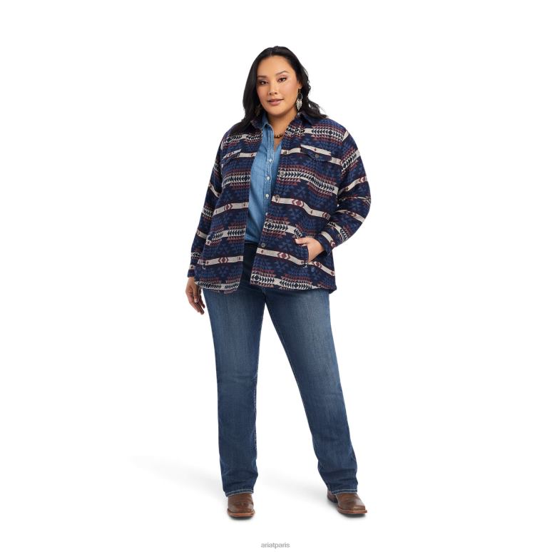 RJ66P3519 veste-chemise Ariat hauts sommet de la montagne jcd femmes