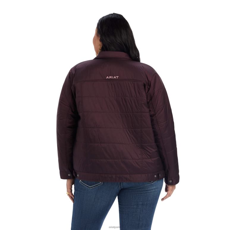 RJ66P3536 veste isolante style camionneur Ariat hauts vin de mûre femmes