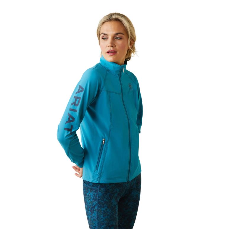 RJ66P3539 veste softshell agile Ariat hauts mosaïque bleue femmes
