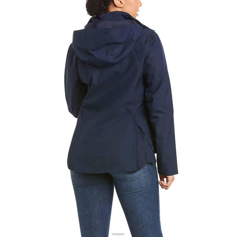 RJ66P3553 veste imperméable côtière Ariat hauts marine femmes