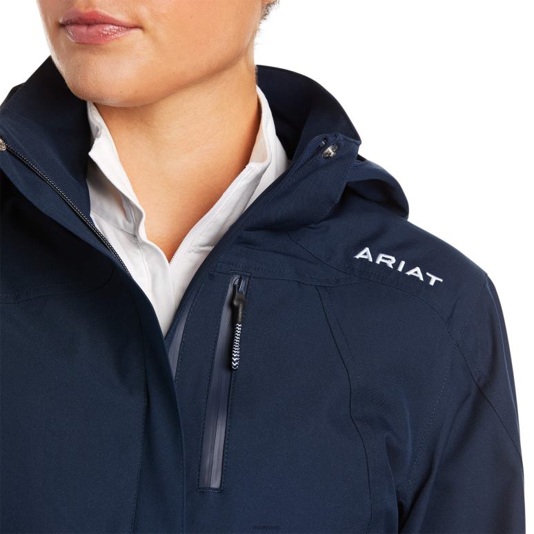RJ66P3553 veste imperméable côtière Ariat hauts marine femmes