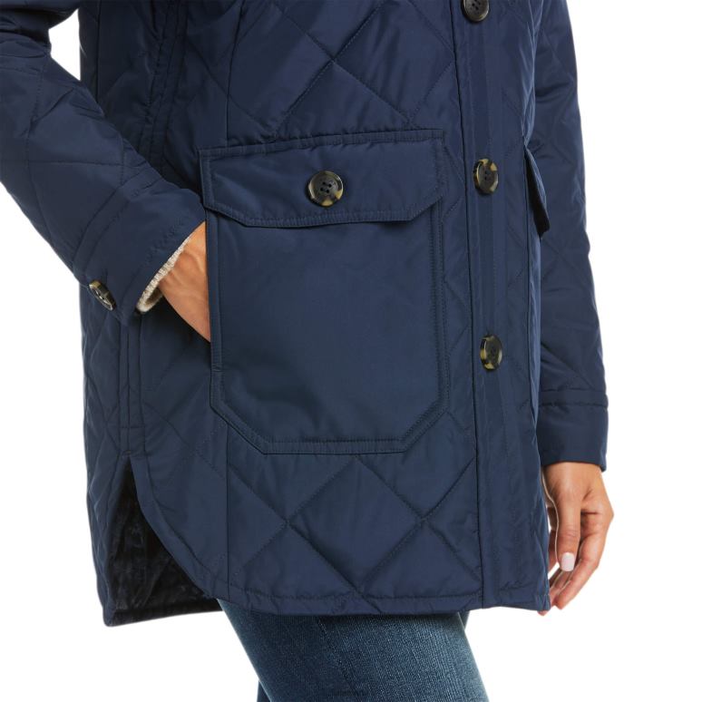 RJ66P3574 veste-chemise belmont Ariat hauts marine femmes