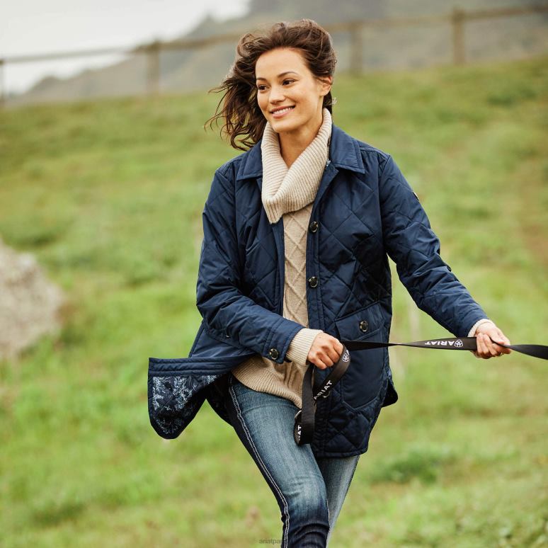 RJ66P3574 veste-chemise belmont Ariat hauts marine femmes