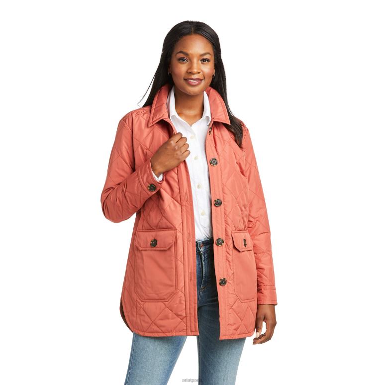 RJ66P3578 veste-chemise belmont Ariat hauts Marsala femmes