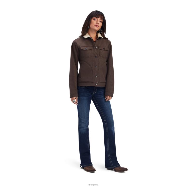 RJ66P3584 veste softshell camionneur Ariat hauts écrou du Brésil gaufré flo femmes