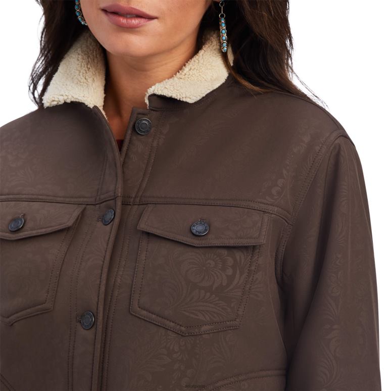 RJ66P3584 veste softshell camionneur Ariat hauts écrou du Brésil gaufré flo femmes