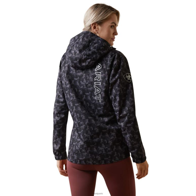 RJ66P3590 veste imperméable spectateur Ariat hauts cheval camouflage périscope femmes