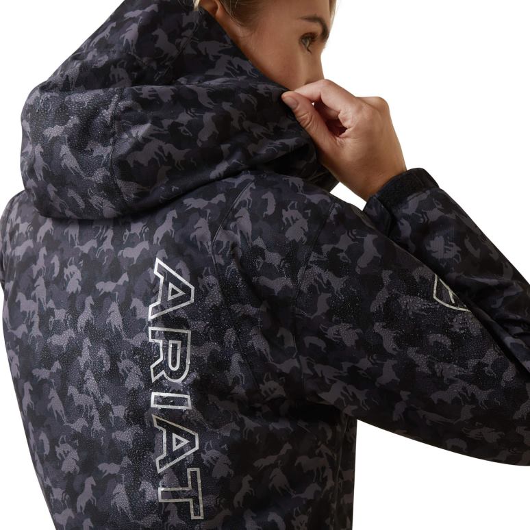 RJ66P3590 veste imperméable spectateur Ariat hauts cheval camouflage périscope femmes