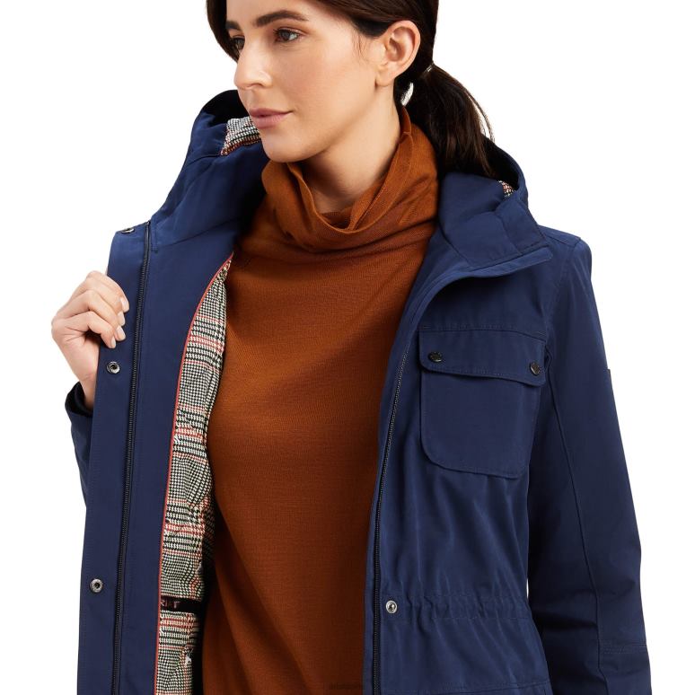 RJ66P3591 parka argentium Ariat hauts marine femmes