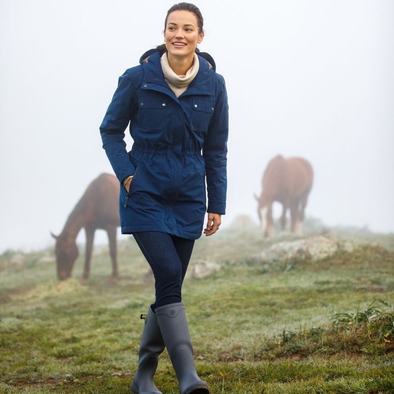 RJ66P3591 parka argentium Ariat hauts marine femmes