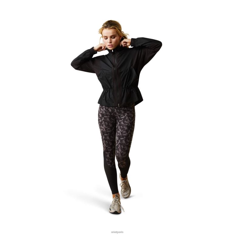 RJ66P3598 respirer la veste Ariat hauts noir femmes