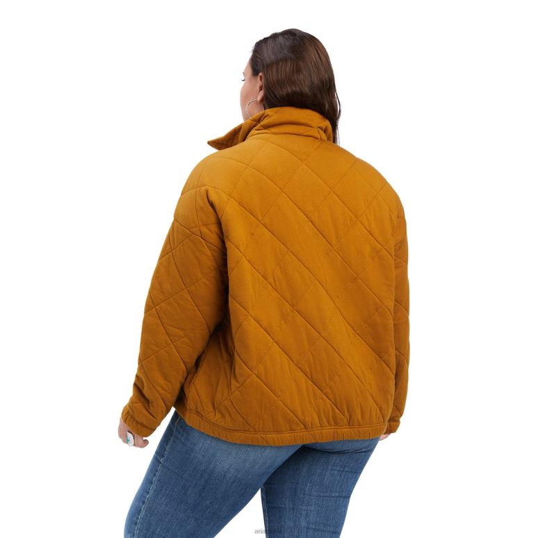 RJ66P3608 veste matelassée Ariat hauts brun bronze femmes