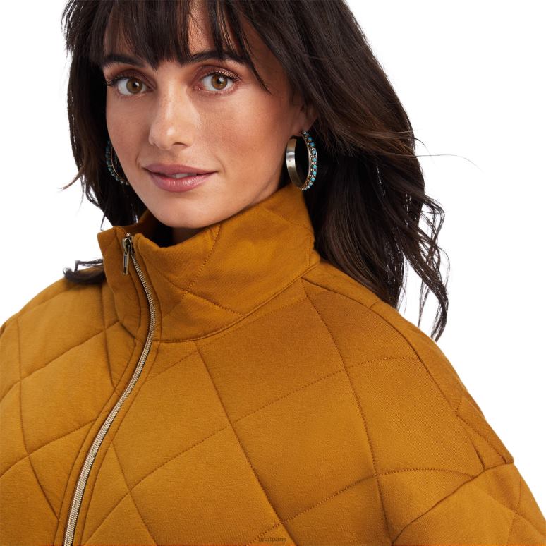 RJ66P3608 veste matelassée Ariat hauts brun bronze femmes
