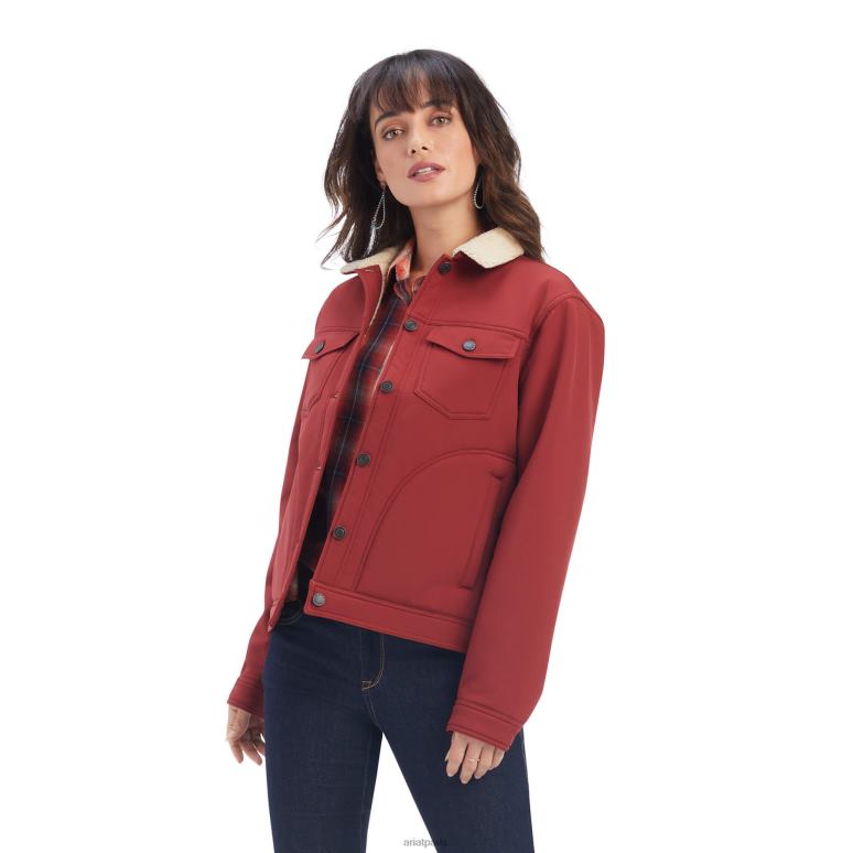 RJ66P3623 veste softshell camionneur Ariat hauts rouge rouge femmes
