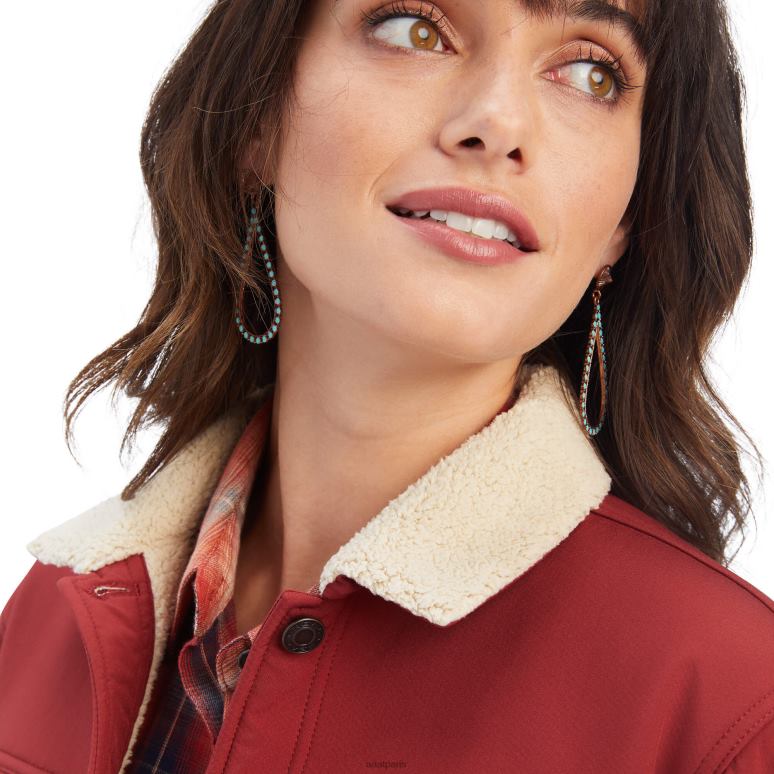 RJ66P3623 veste softshell camionneur Ariat hauts rouge rouge femmes
