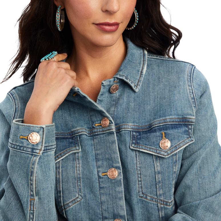 RJ66P3628 veste en jean Ariat hauts Utah femmes