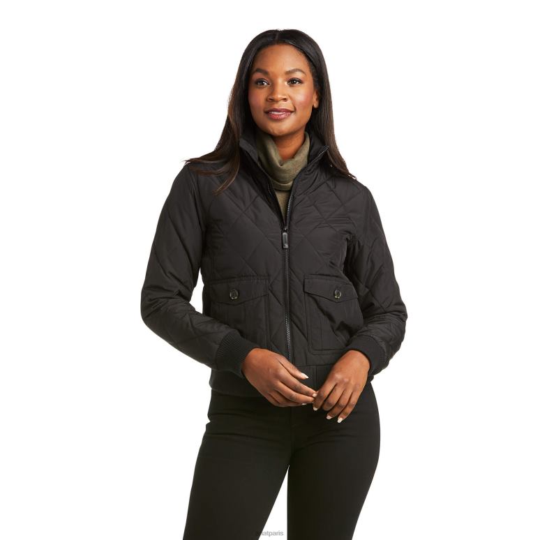 RJ66P3632 blouson aviateur atlas Ariat hauts noir femmes