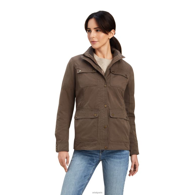 RJ66P3639 veste militaire calumet Ariat hauts écorce de banian femmes