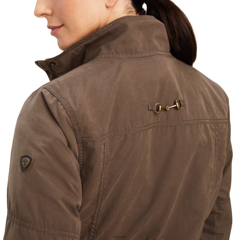 RJ66P3639 veste militaire calumet Ariat hauts écorce de banian femmes